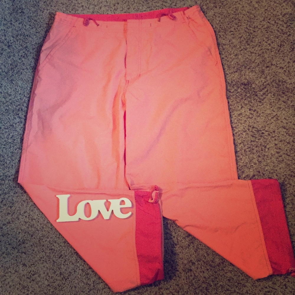 GAP Pink and Orange Ankle Cropped Pants